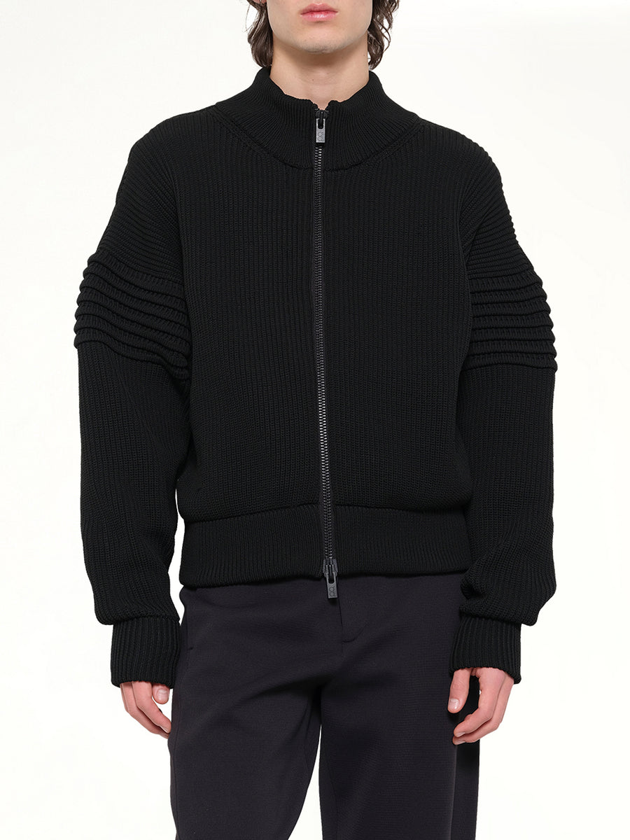 Low Gauge Zip Blouson in Black