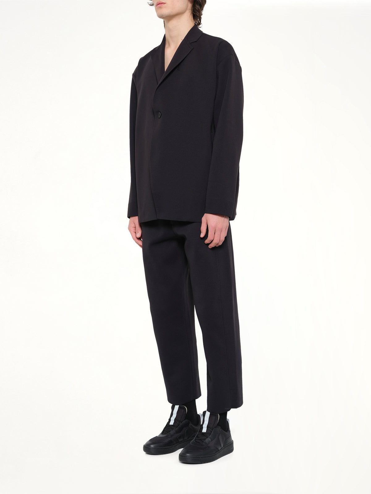 Milan Boxy Tailored Jacket in Black