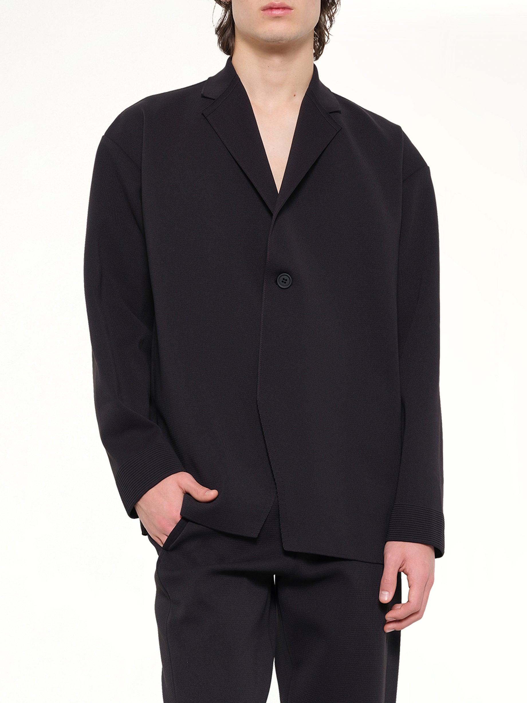 Milan Boxy Tailored Jacket in Black
