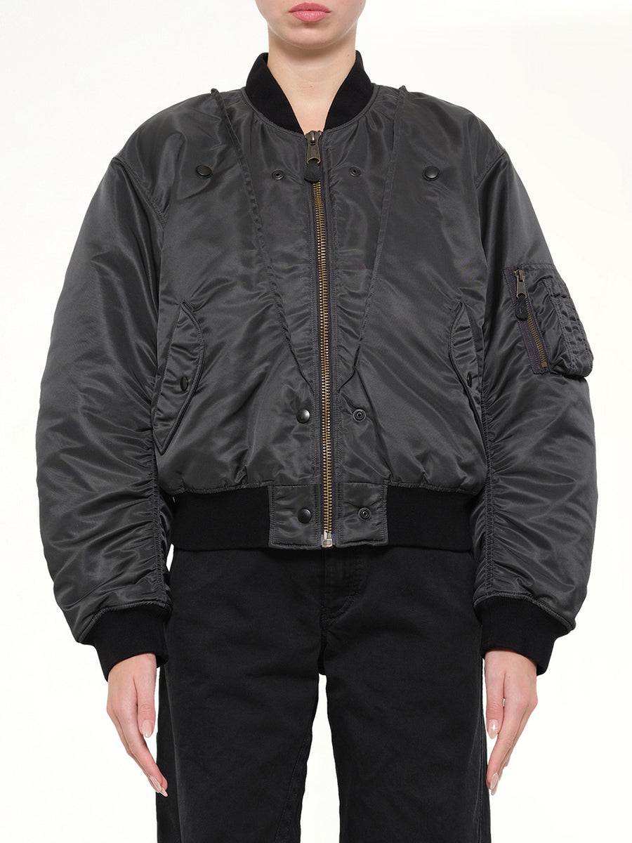 Reversible Bomber in Dark grey