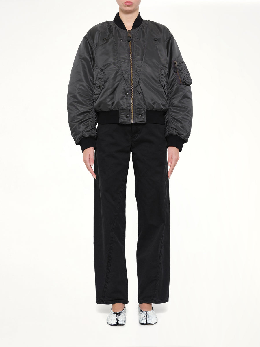Reversible Bomber in Dark grey
