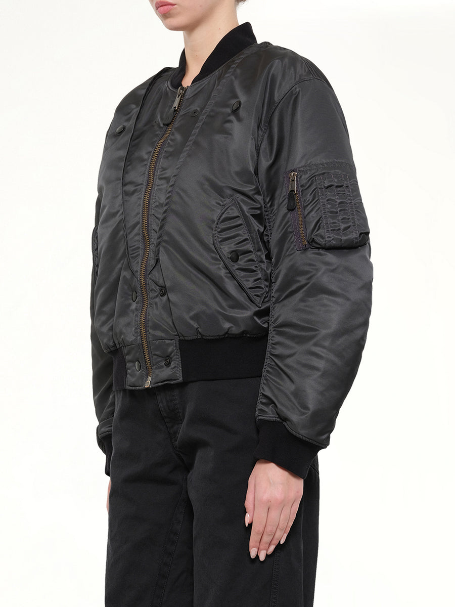 Reversible Bomber in Dark grey
