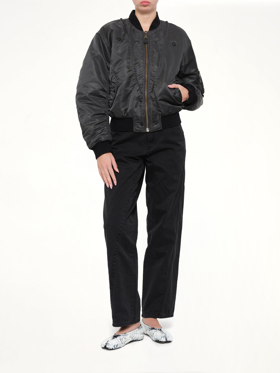 Reversible Bomber in Dark grey