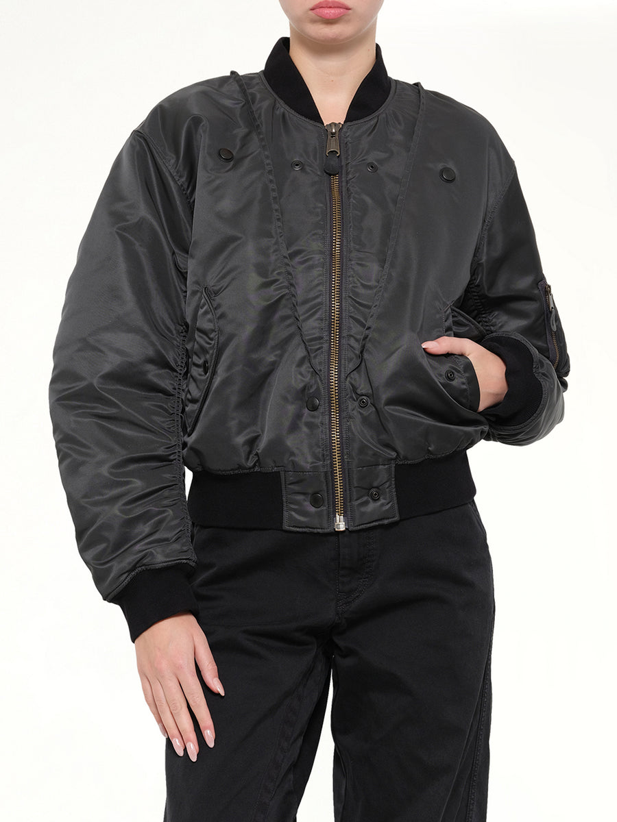 Reversible Bomber in Dark grey