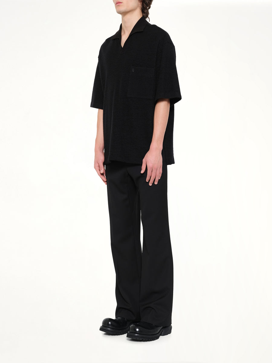 Short Sleeve Polo in Black