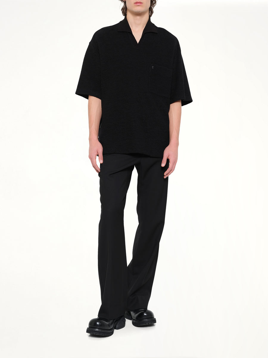 Short Sleeve Polo in Black