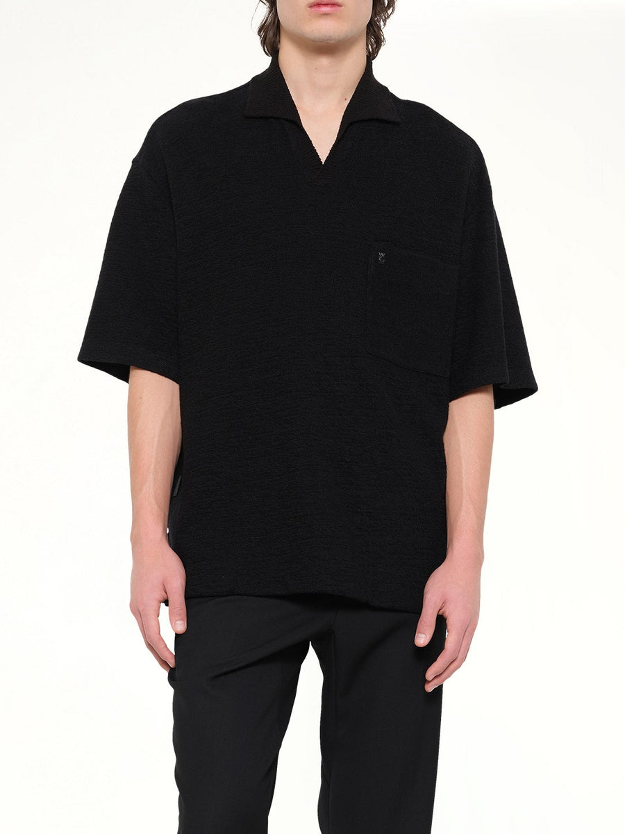 Short Sleeve Polo in Black
