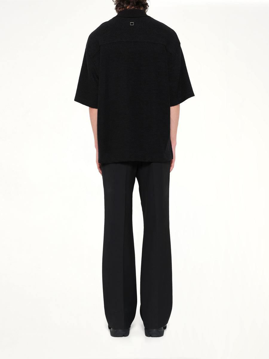 Short Sleeve Polo in Black