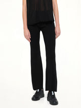 Soft Portrait Tight Flare Pants in Black
