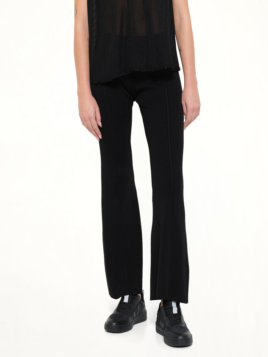 Soft Portrait Tight Flare Pants in Black