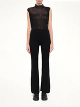 Soft Portrait Tight Flare Pants in Black