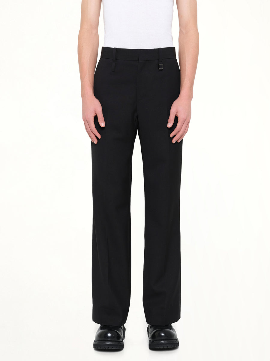 Slim Wool Suit Pants in Black