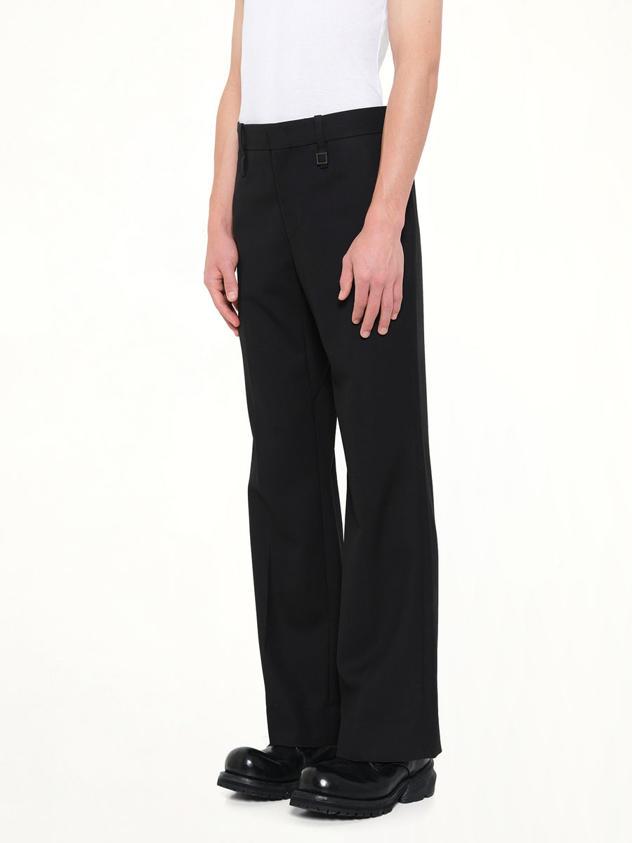 Slim Wool Suit Pants in Black