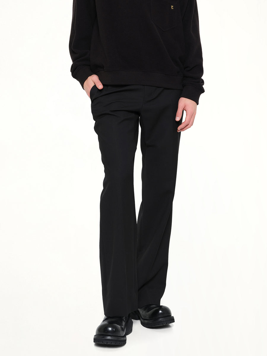 Slim Wool Suit Pants in Black