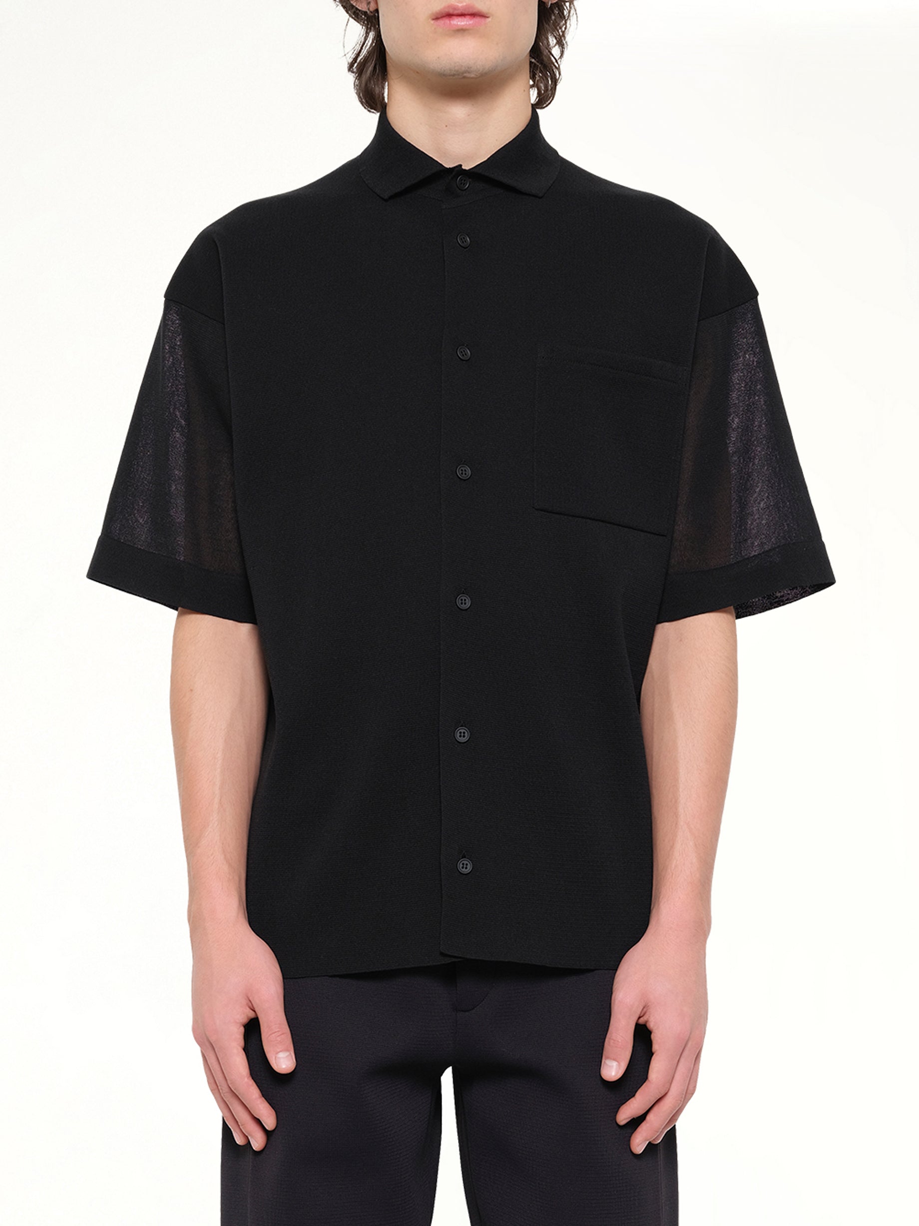 TC Milan Short Sleeve Shirt in Black