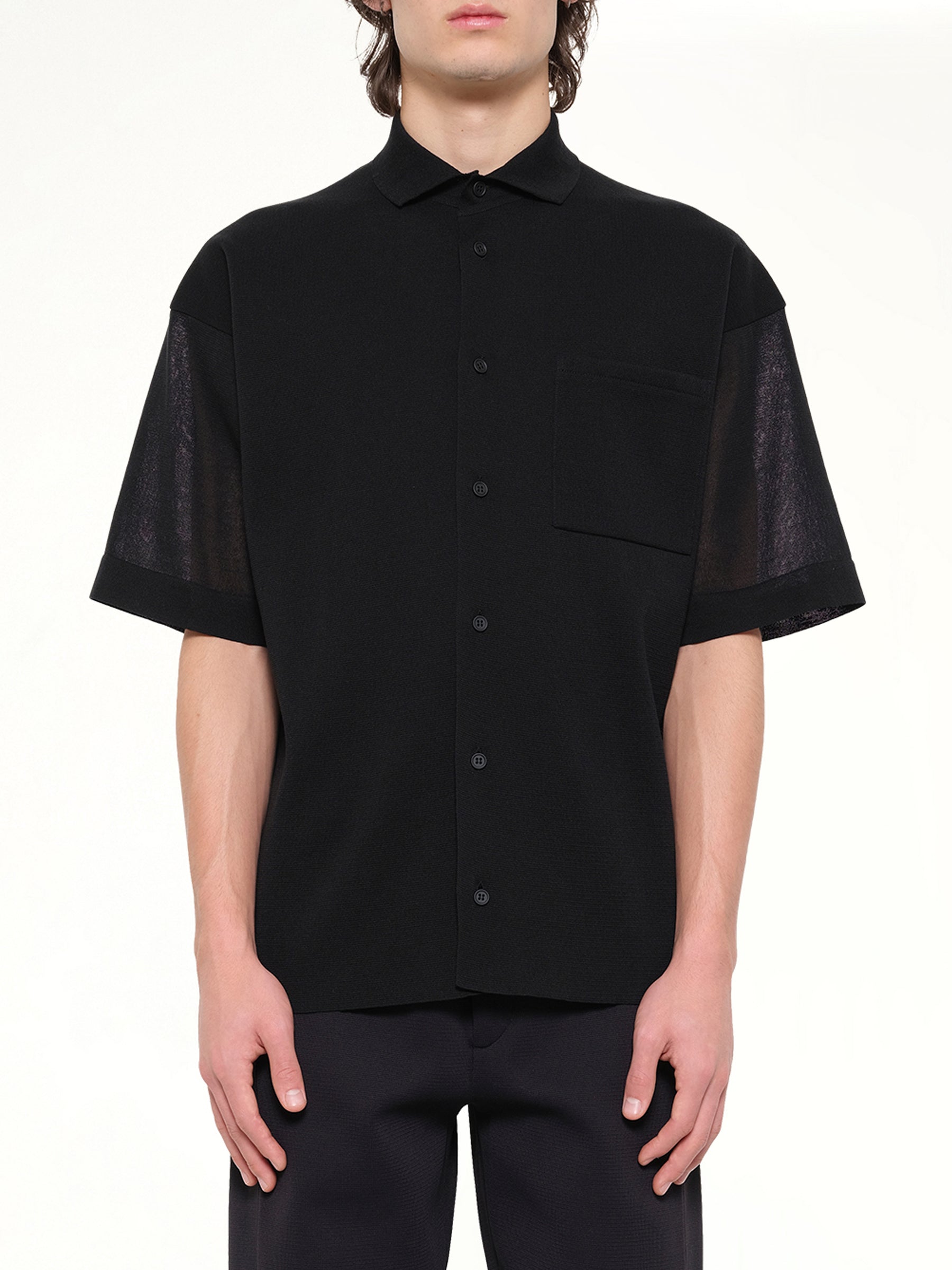 TC Milan Short Sleeve Shirt in Black