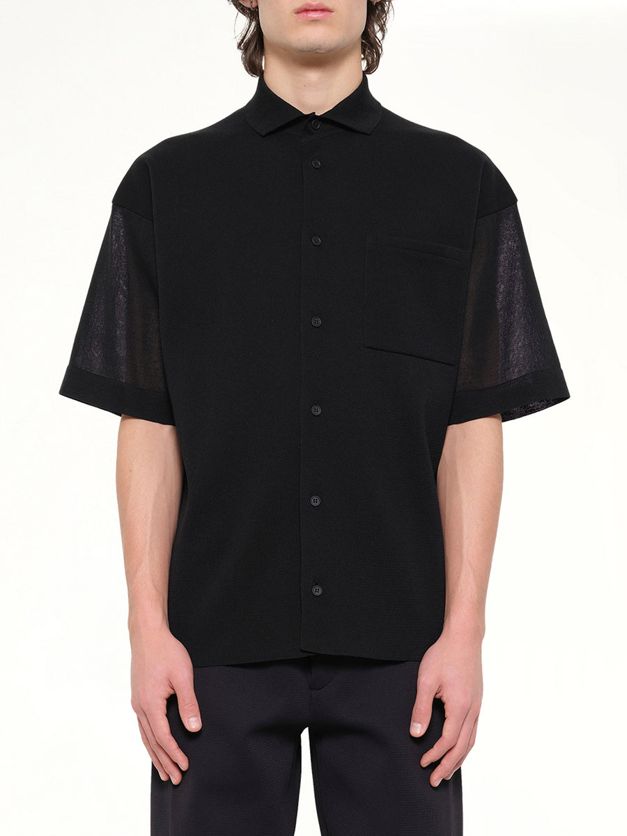 TC Milan Short Sleeve Shirt in Black