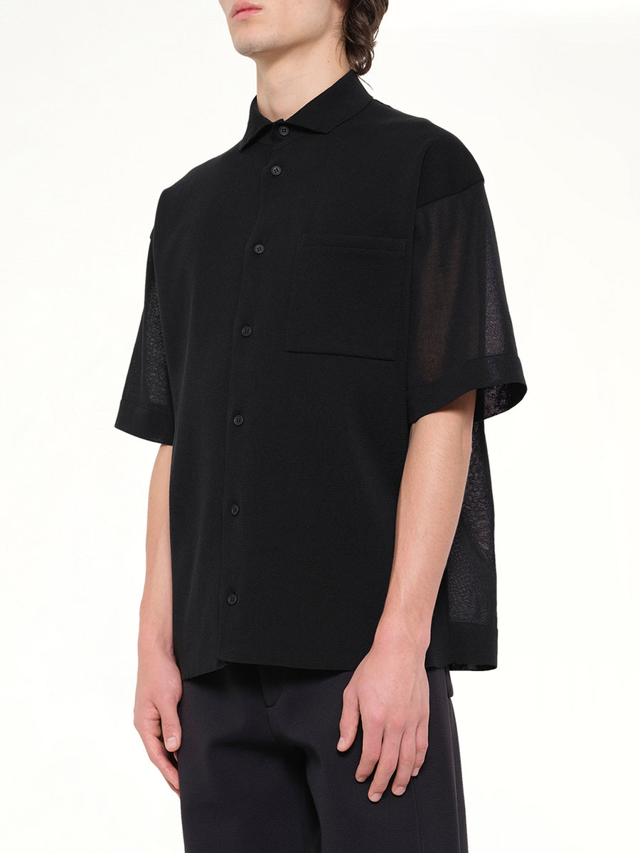 TC Milan Short Sleeve Shirt in Black