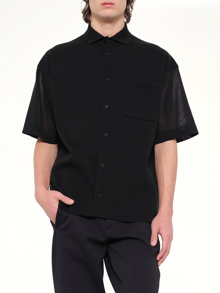 TC Milan Short Sleeve Shirt in Black
