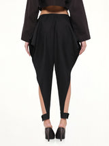 Tailored Viscose Triangle Pants in Black