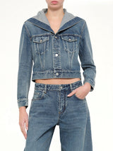 Trucker Denim Jacket in Handsand Wash