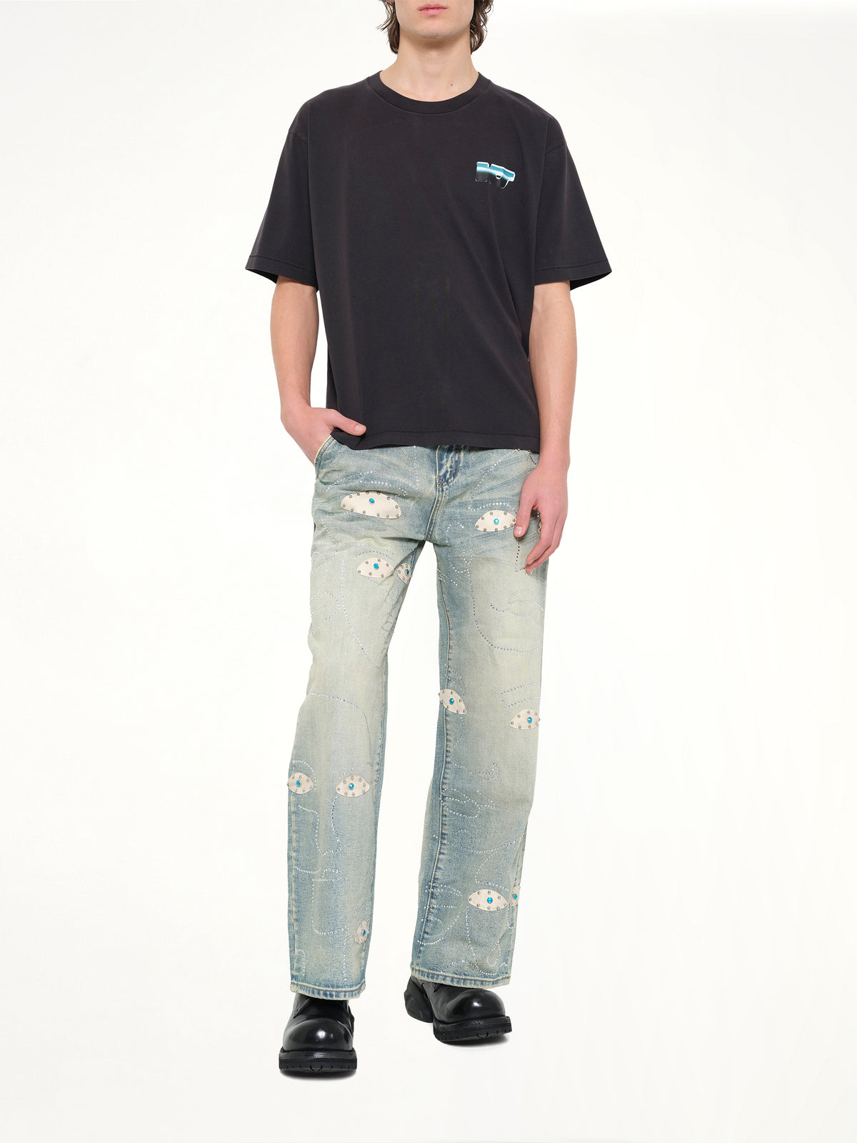 KS Chrome T-Shirt in Washed Black