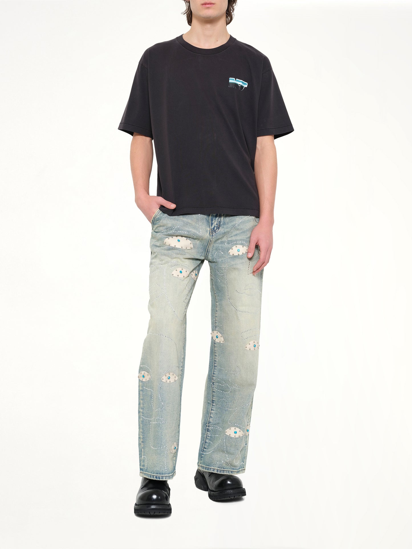 KS Chrome T-Shirt in Washed Black
