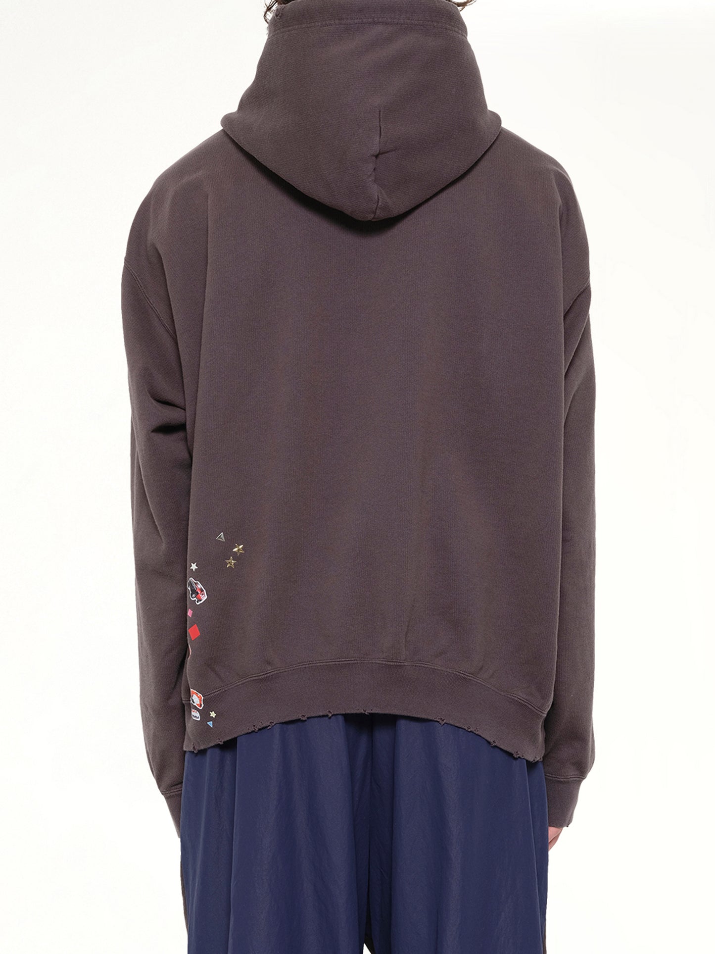 Kids Sticker Hoodie in Black
