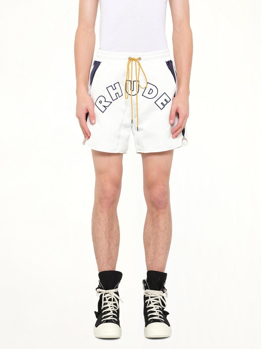 Logo Lightning Shorts in White/Navy