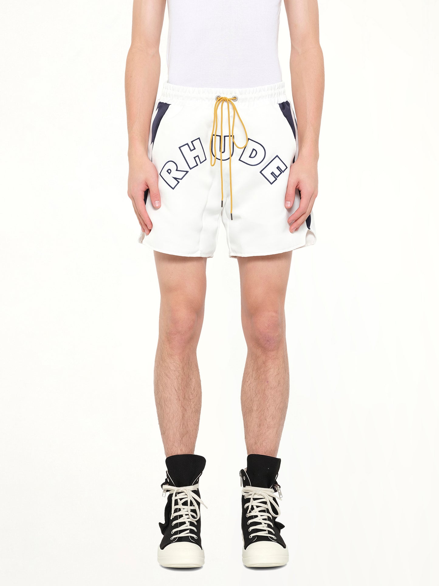 Logo Lightning Shorts in White/Navy