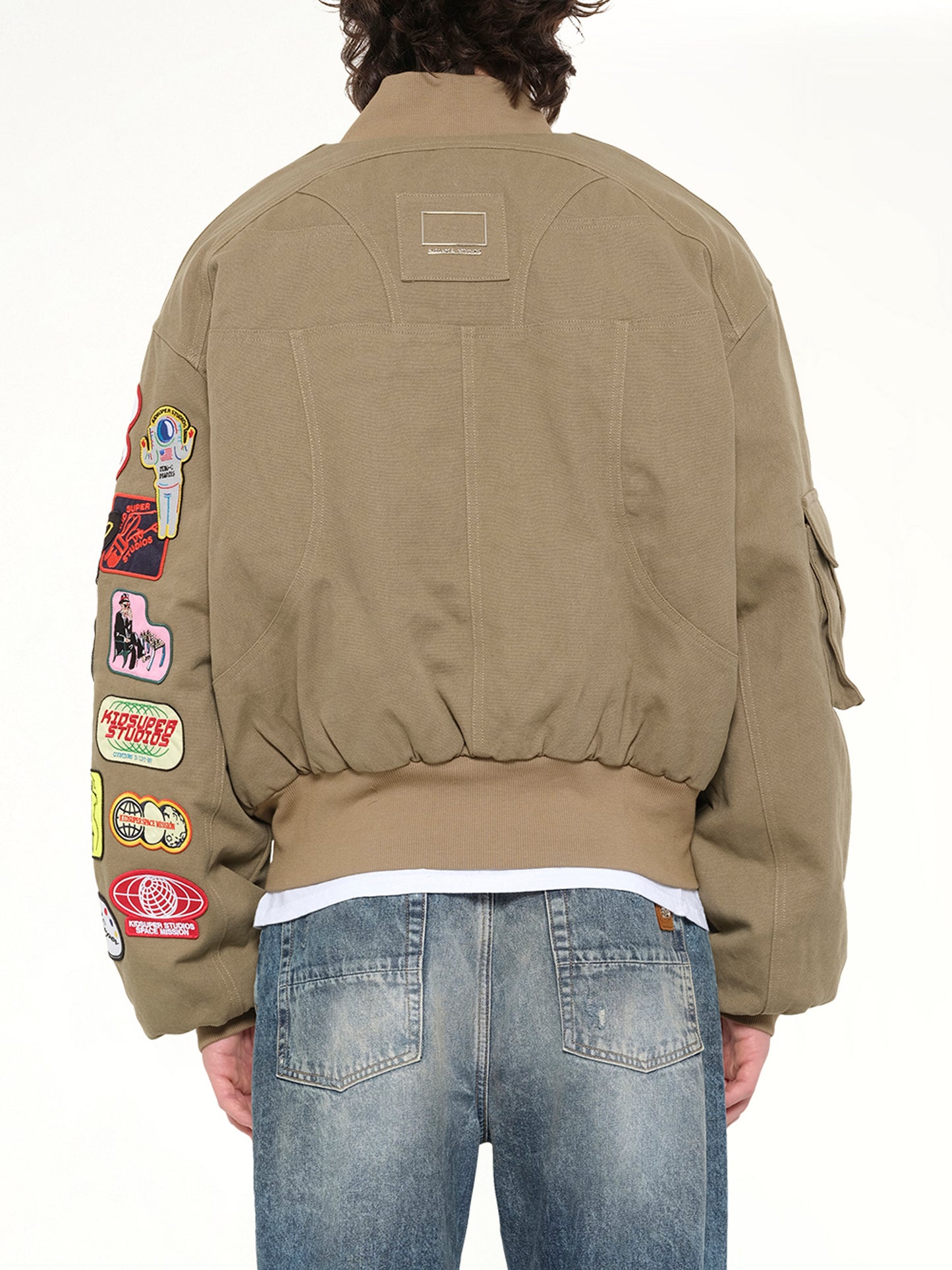 Patches Bomber Jacket in Green