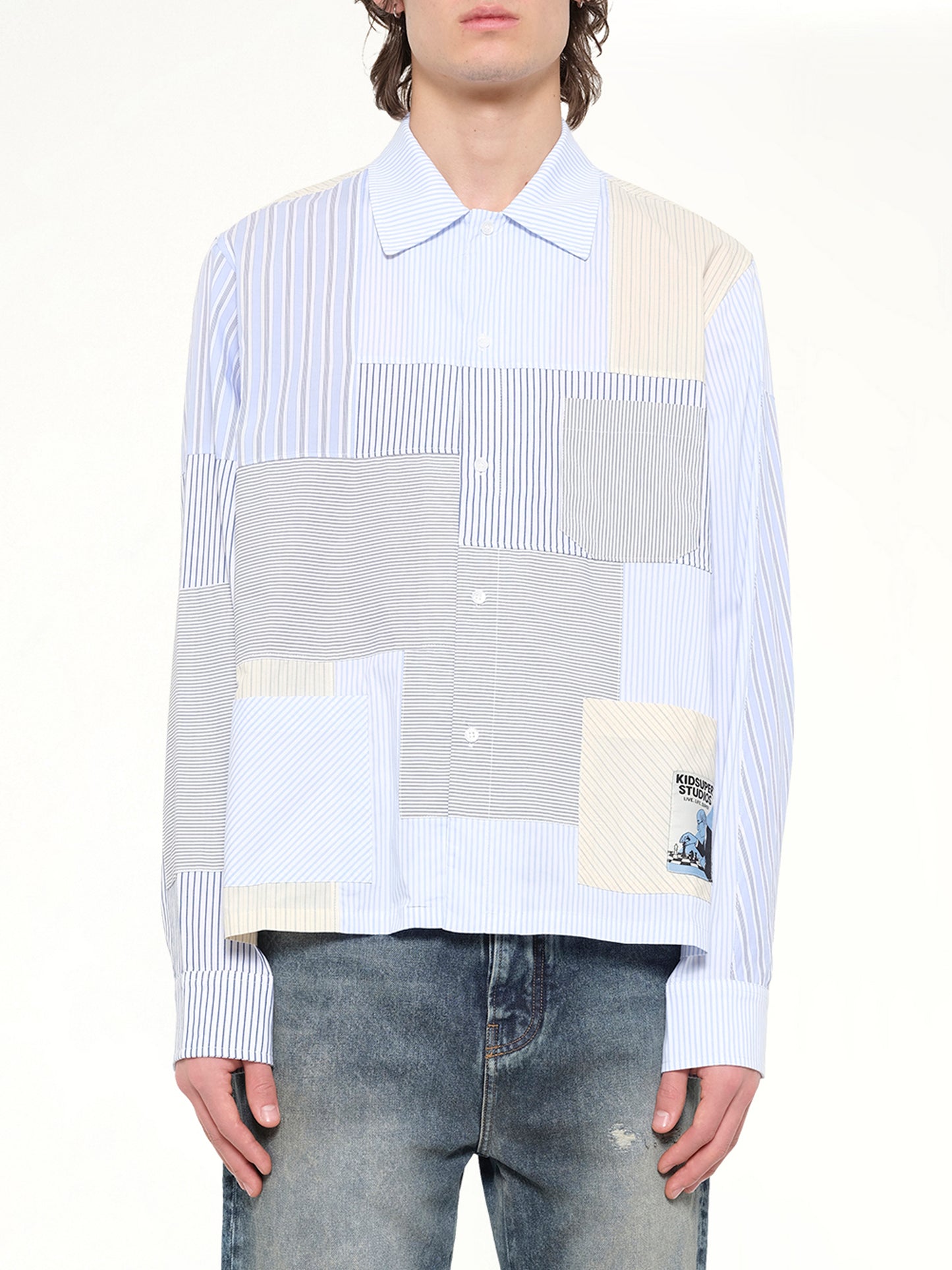 Patchwork Overshirt in Multicolour