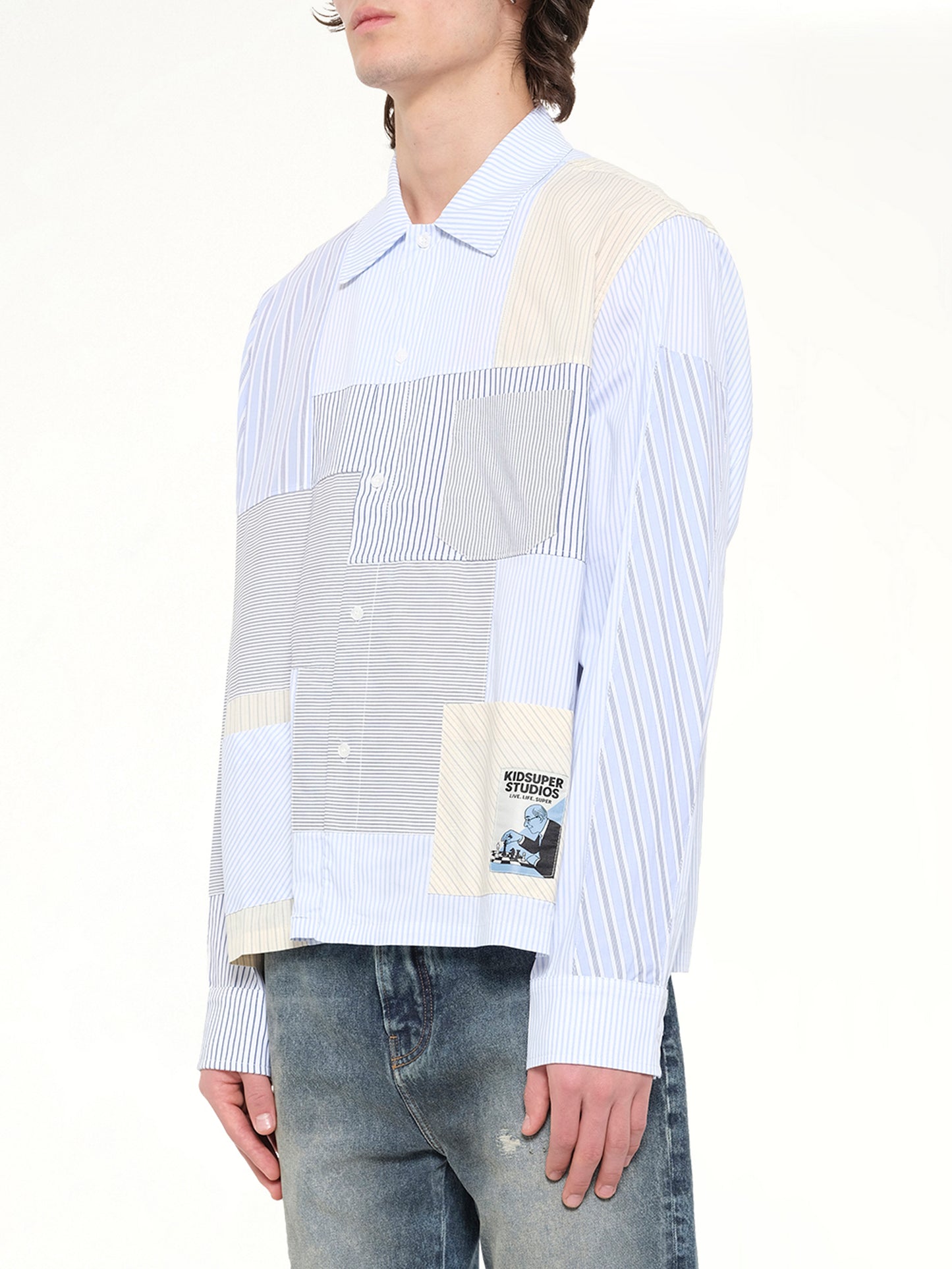 Patchwork Overshirt in Multicolour