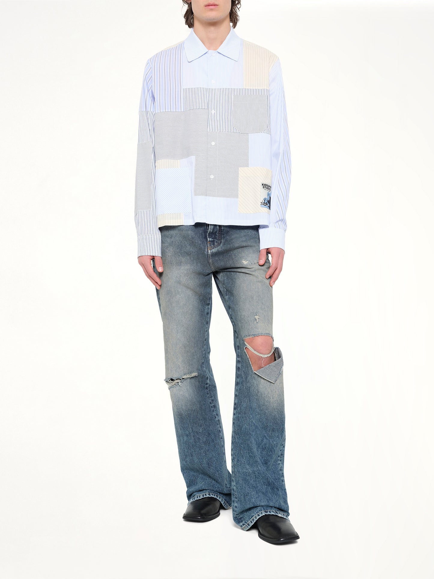 Patchwork Overshirt in Multicolour