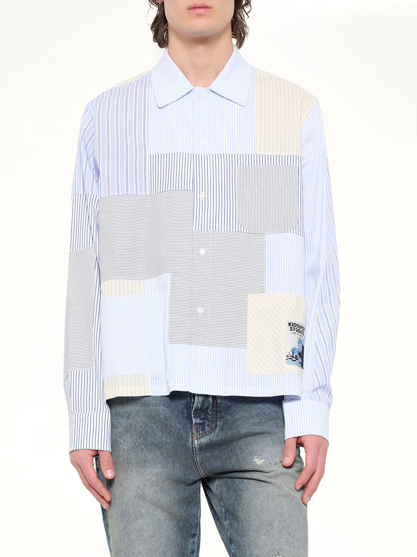 Patchwork Overshirt in Multicolour