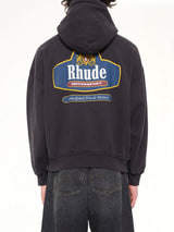 Racing Crest Hoodie in Vintage Black