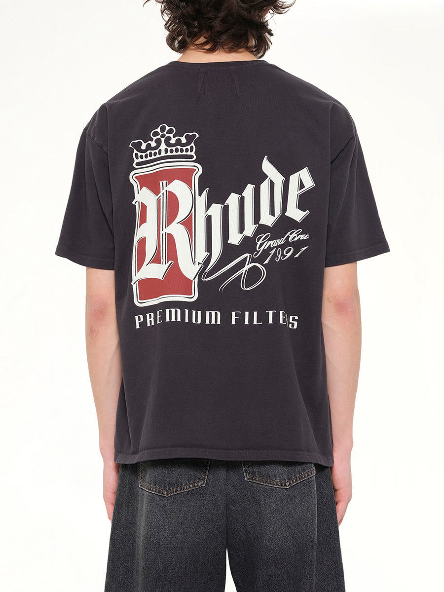 Rhude Fumar 91 T-Shirt in Vintage Black