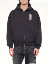 ヴィンテージブラックのRhudeフマール91ジップアップフーディ