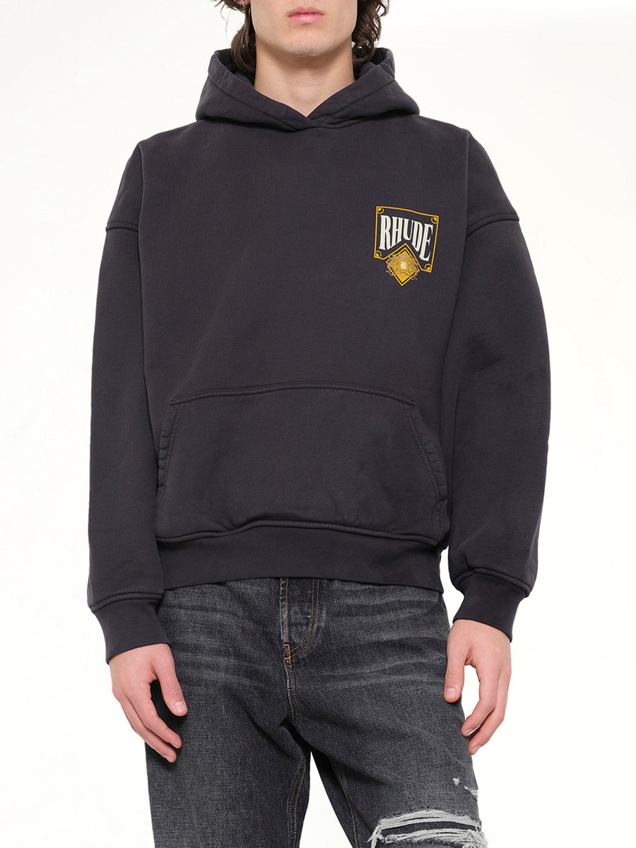 Rhude Playing Card Hoodie in Vintage Black