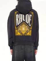 Rhude Playing Card Hoodie in Vintage Black