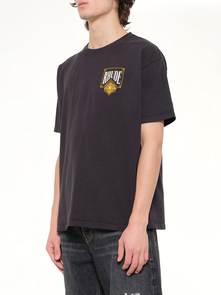 Rhude Playing Card T-Shirt in Vintage Black