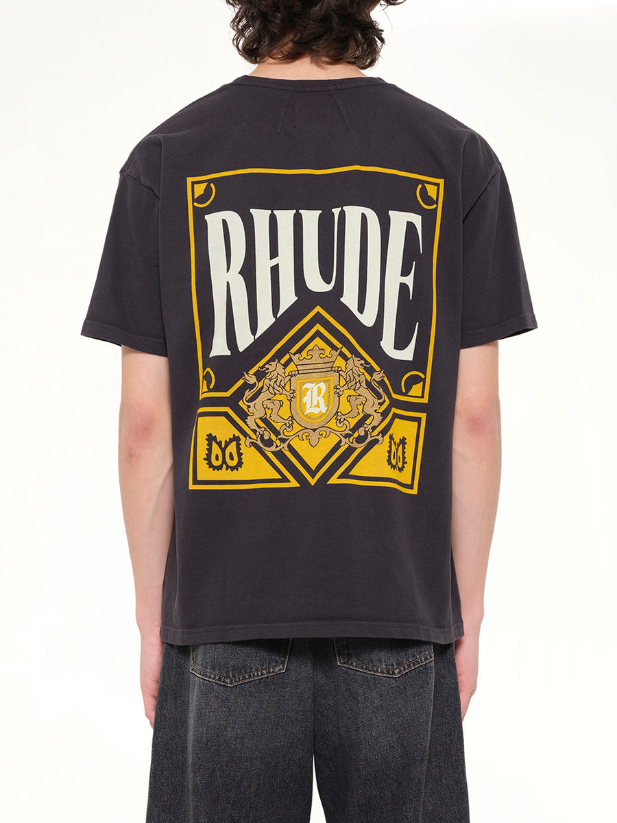 Rhude Playing Card T-Shirt in Vintage Black