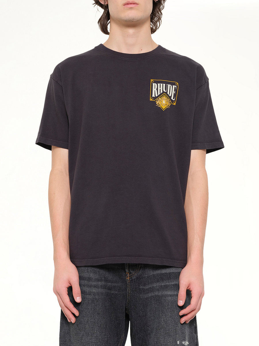 Rhude Playing Card T-Shirt in Vintage Black