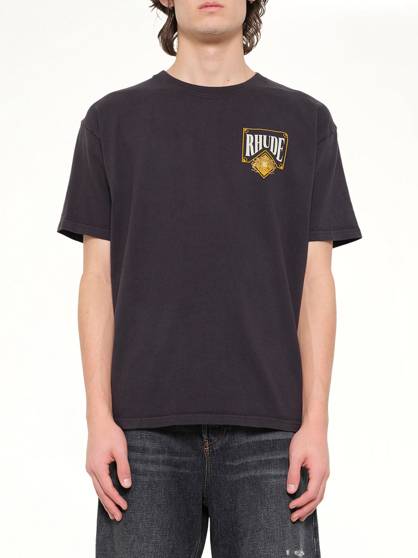 Rhude Playing Card T-Shirt in Vintage Black