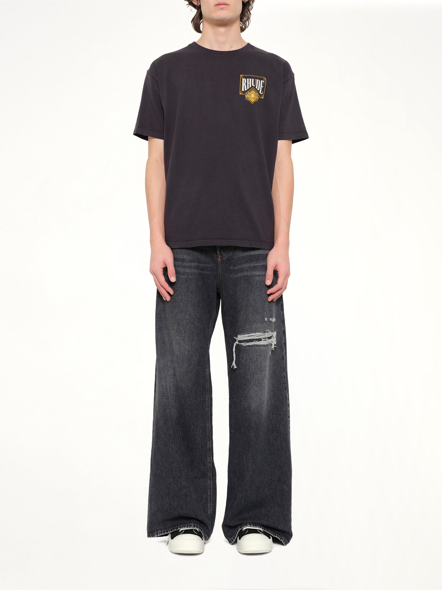 Rhude Playing Card T-Shirt in Vintage Black