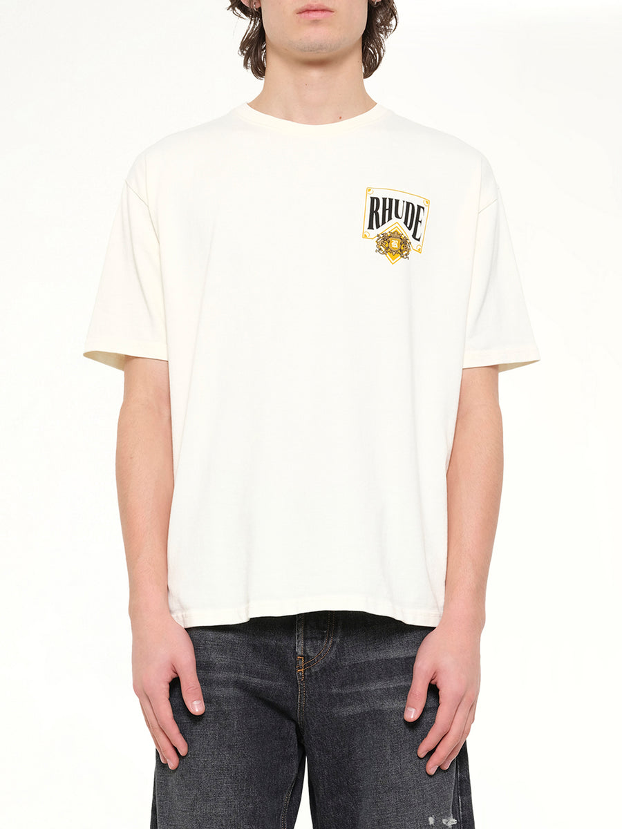 Rhude Playing Card T-Shirt in Vintage White