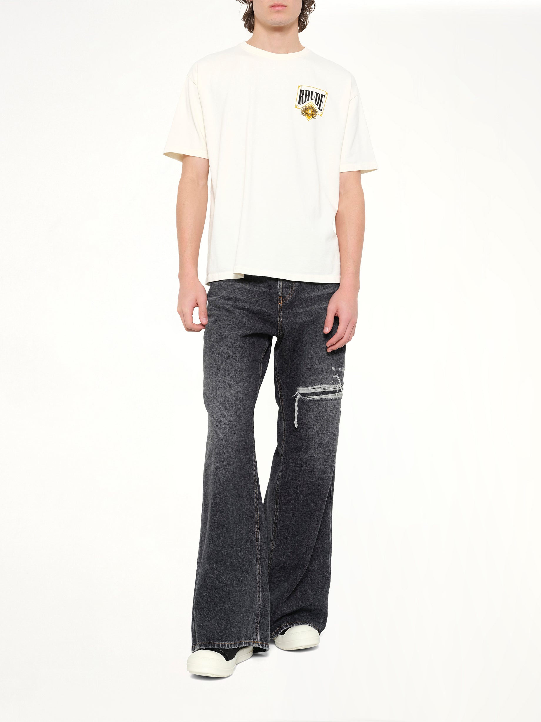 RHUDE Rhude Playing Card T-Shirt in Vintage White Full Reference from MARAIS