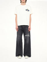 ヴィンテージホワイトのRhude Racing Crest Tシャツ