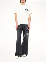 ヴィンテージホワイトのRhude Racing Crest Tシャツ
