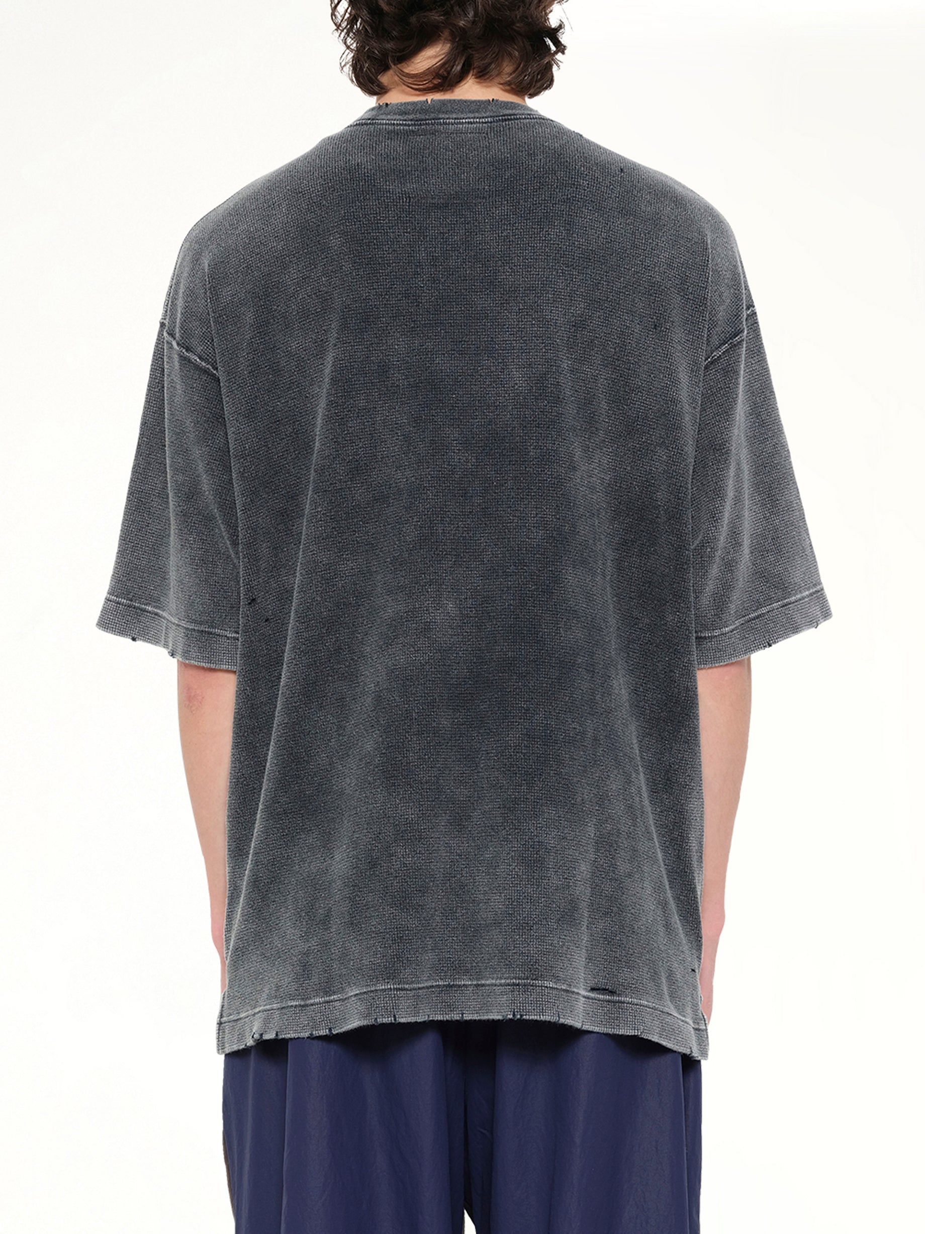 MAISON MIHARA YASUHIRO Bleached T-Shirt in Black Back View from MARAIS